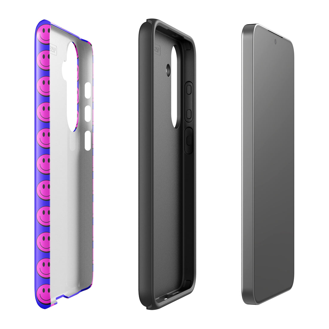 Bold Pink Smiley Tough Case for Samsung