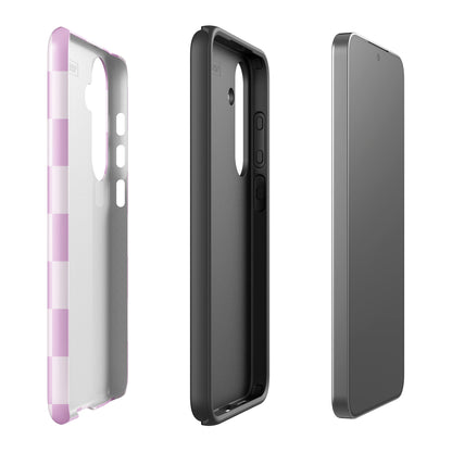 Lilac Checkered Print Tough Case for Samsung
