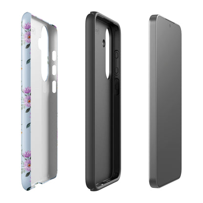 Floral Blue and Lilac Tough Case for Samsung