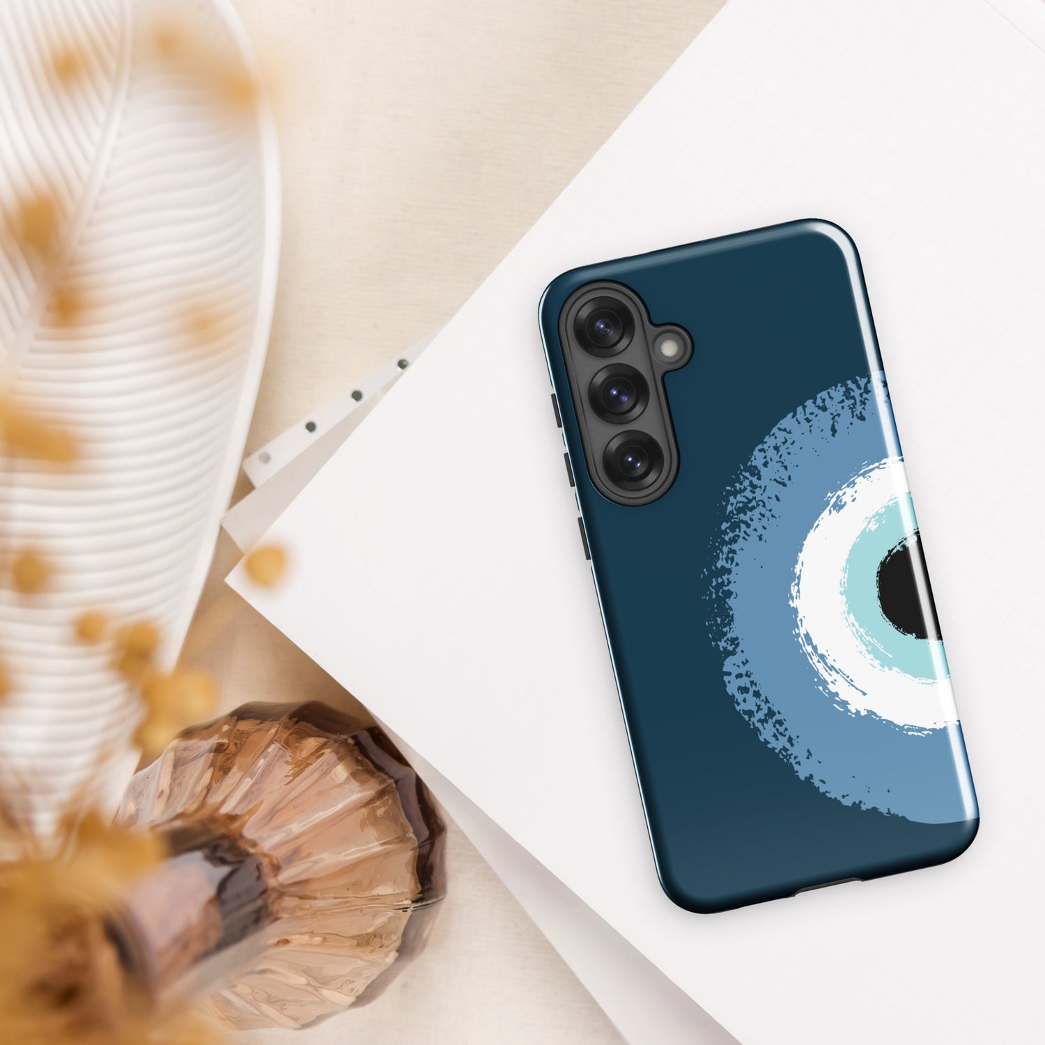 Royal Blue Evil Eye Tough Case for Samsung