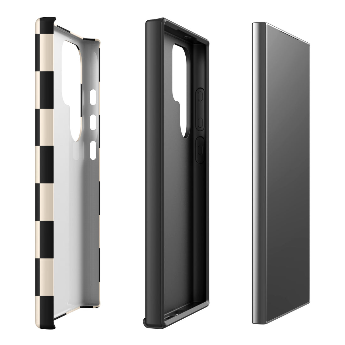 Black Cream Checkerboard Tough Case for Samsung