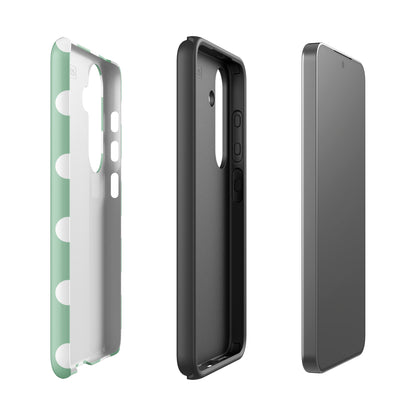 Mint Polka Dot Tough Case for Samsung