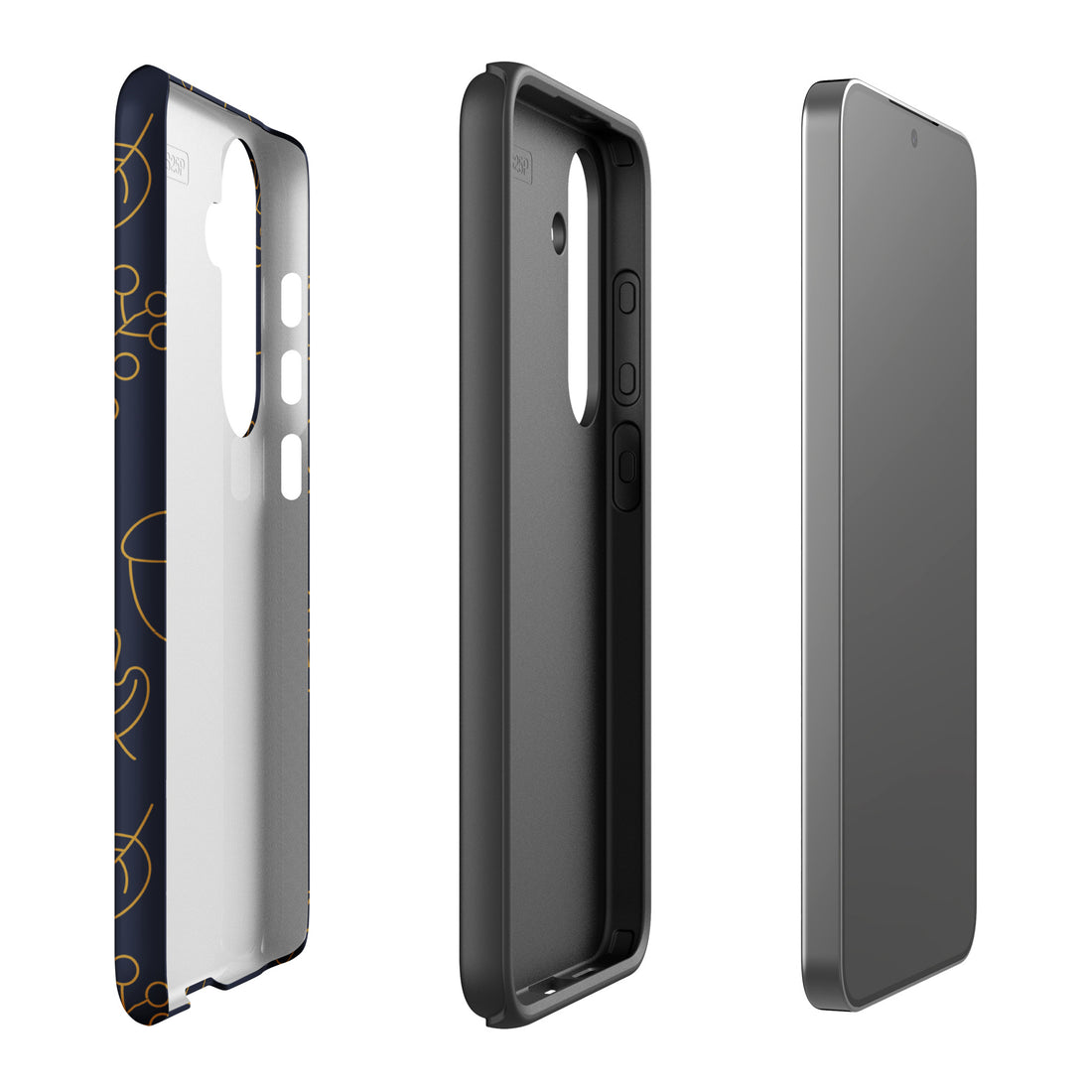 Navy Acorn Leaf Tough Case for Samsung