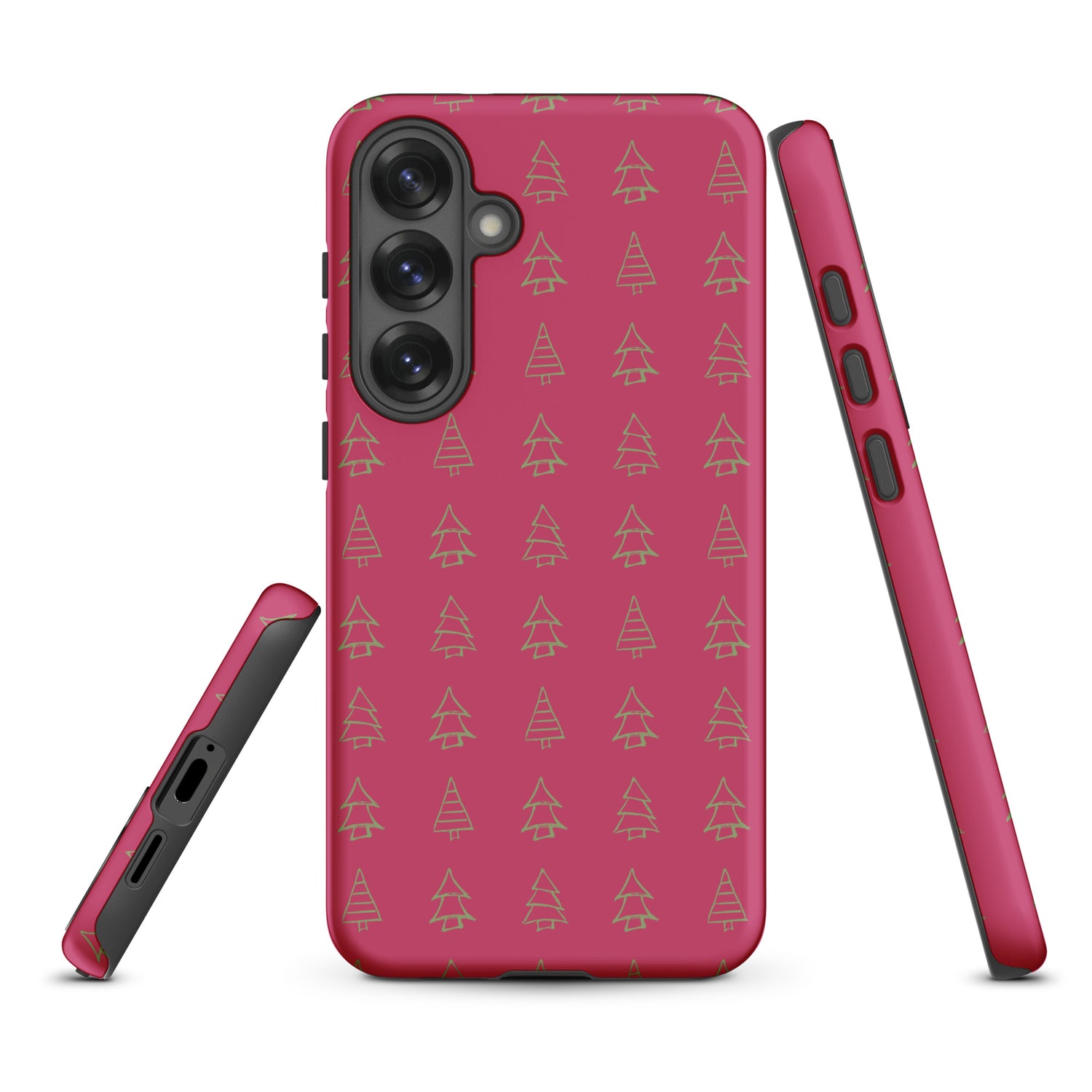 Pink Holiday Tree Tough Case for Samsung