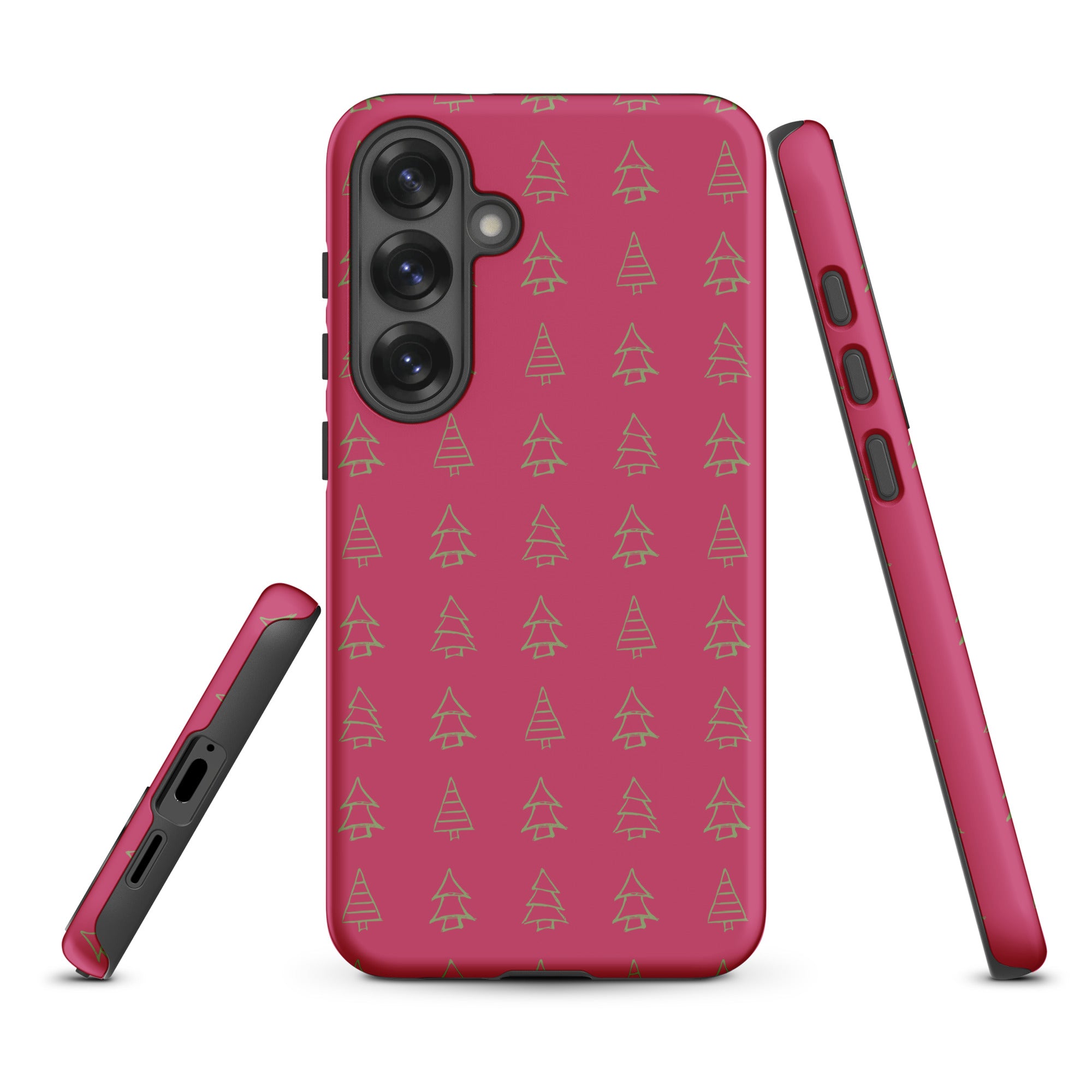 Pink Holiday Tree Tough Case for Samsung