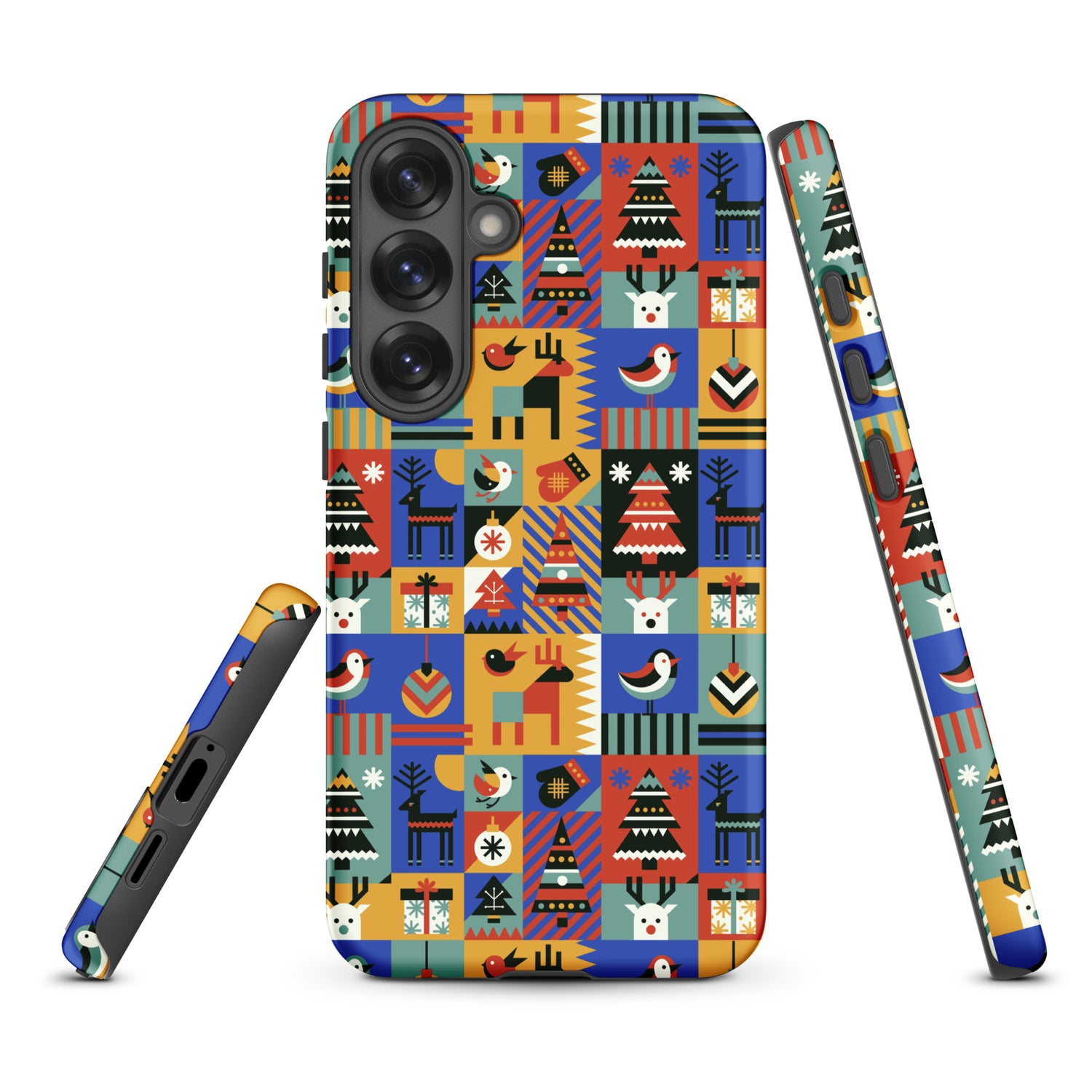 Retro Christmas Pattern Tough Case for Samsung