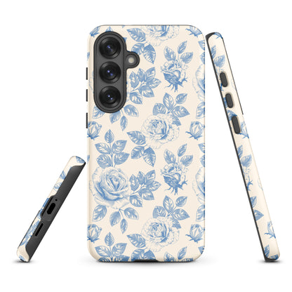 Blue Rose Toile Tough Case for Samsung