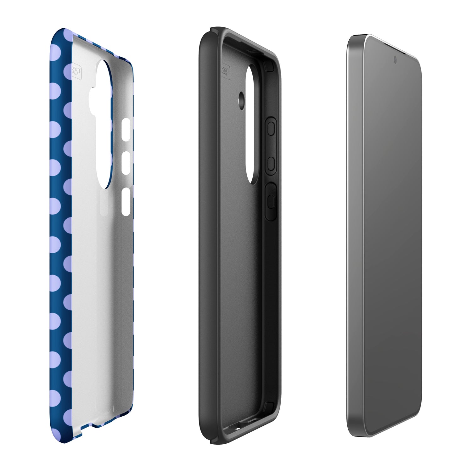 Royal Blue Lavender Polka Dot Tough Case for Samsung