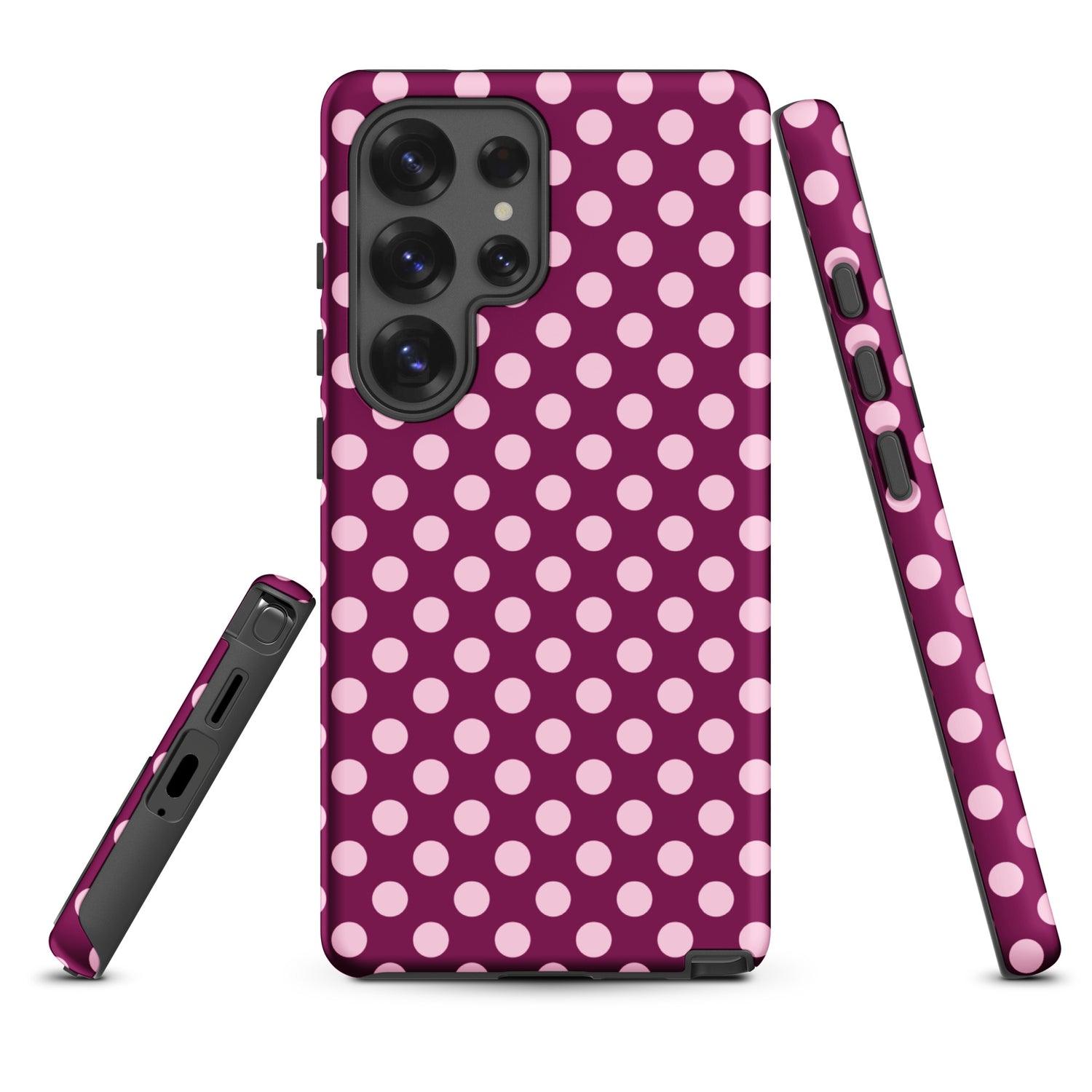 Blush Pink Polka Dot Raspberry Tough Case for Samsung