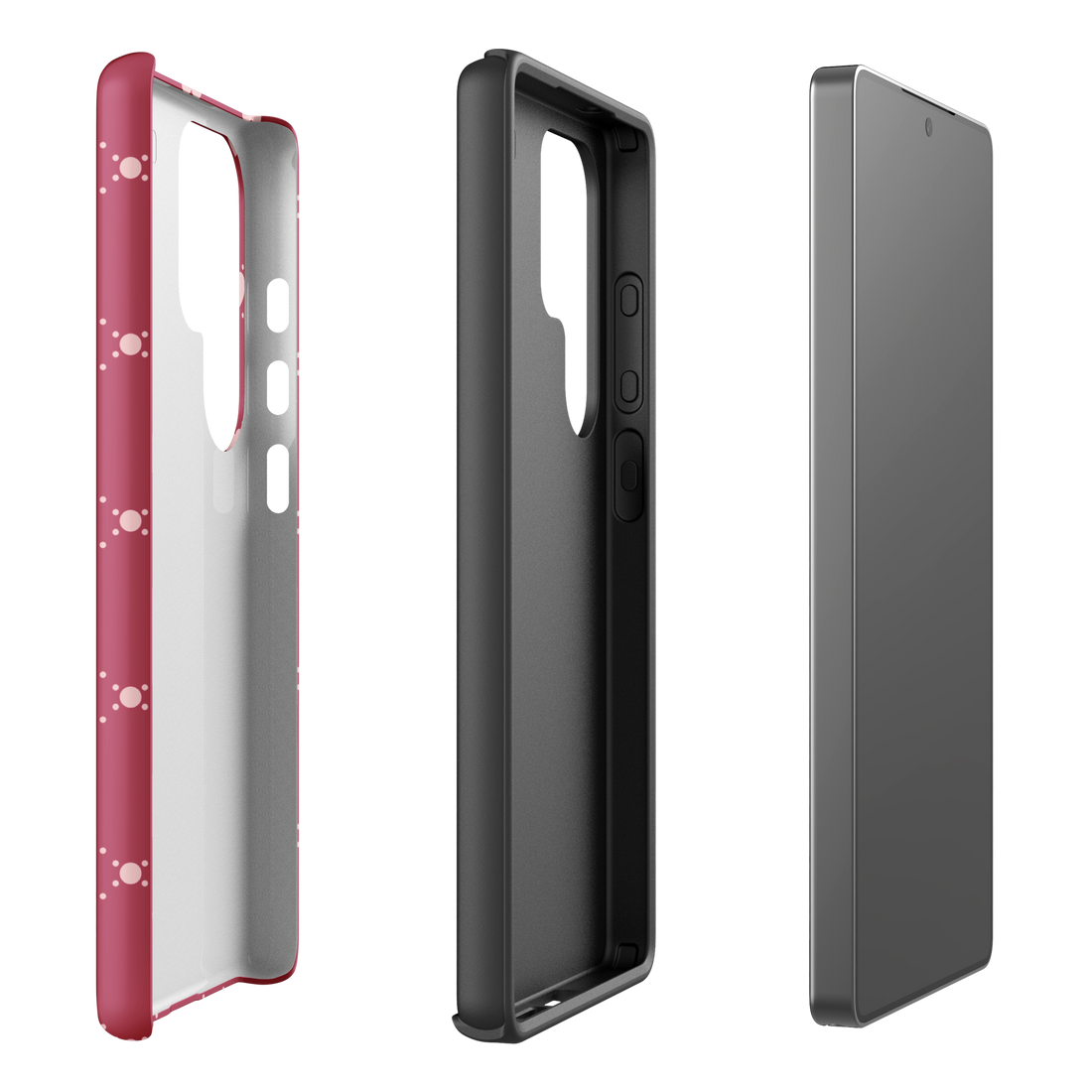 Roseberry Pink Heart Lattice Tough Case for Samsung