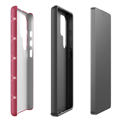 Roseberry Pink Heart Lattice Tough Case for Samsung