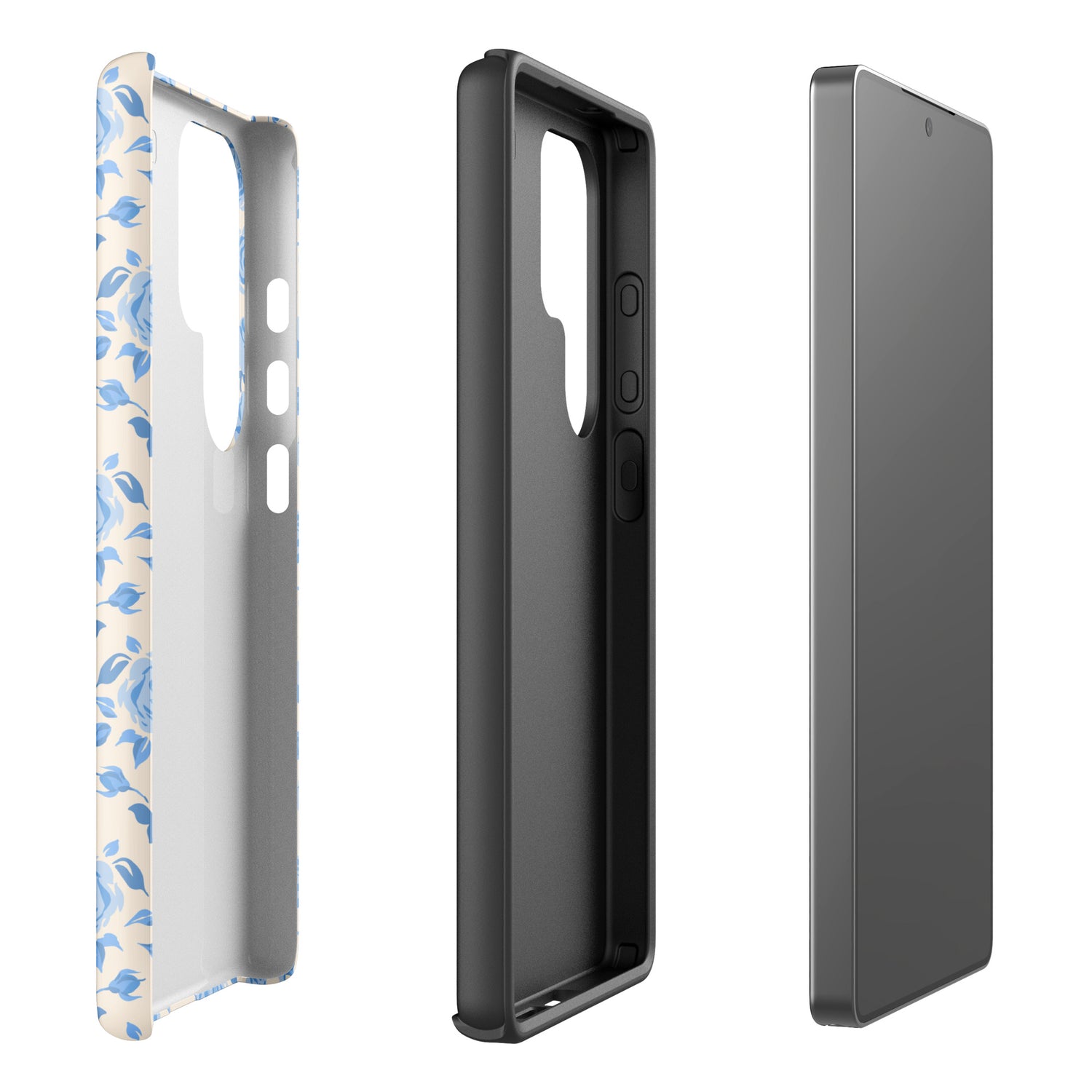 Soft Blue Rose Toile Tough Case for Samsung