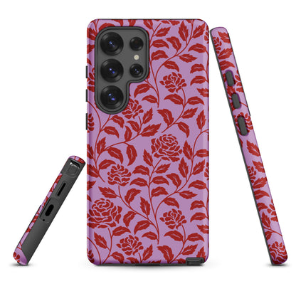 Lavender Rose Floral Tough Case for Samsung
