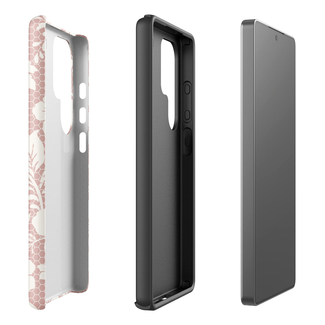 Soft Blush Lace Bloom Tough Case for Samsung