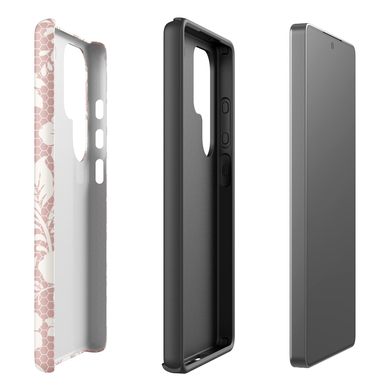 Soft Blush Lace Bloom Tough Case for Samsung