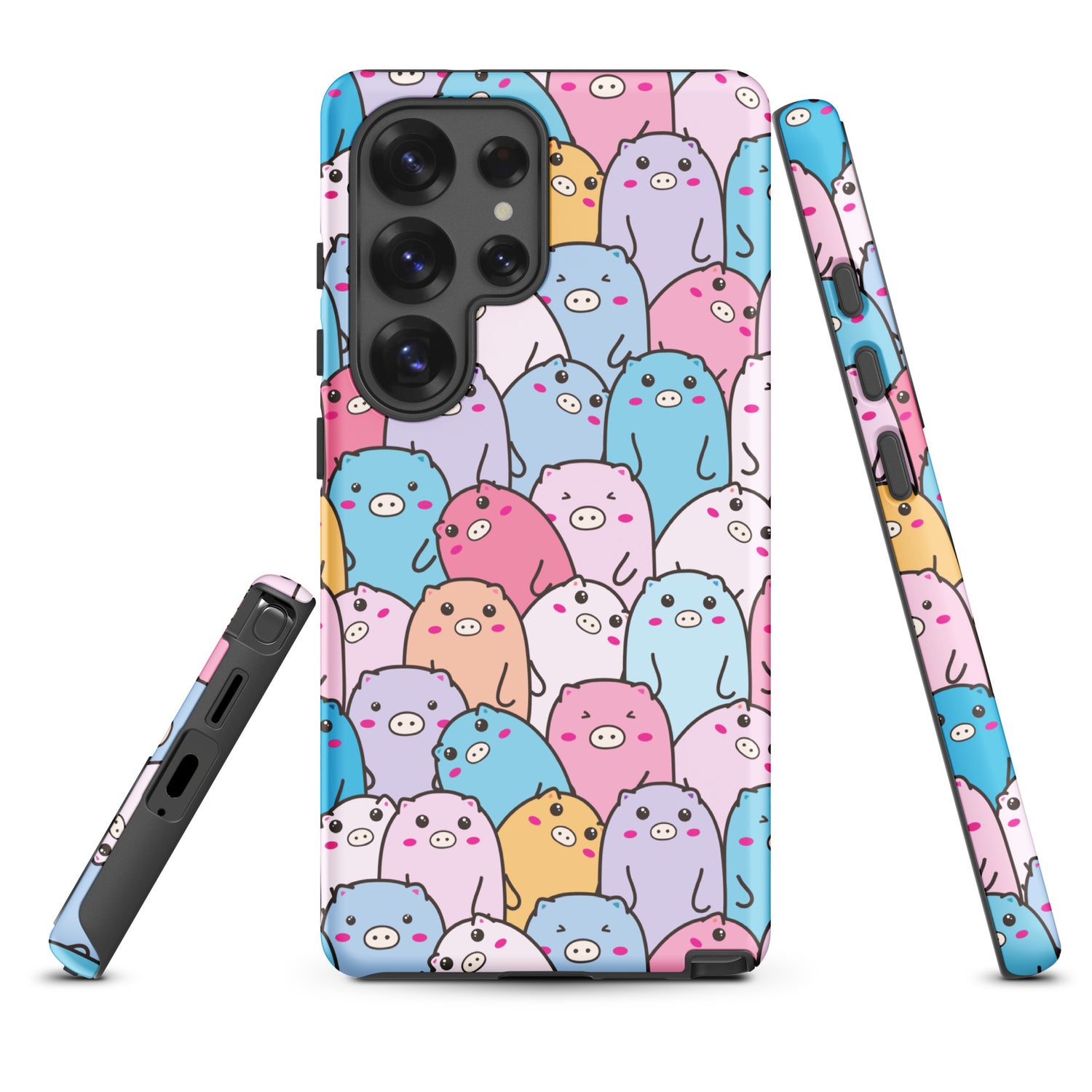 Pastel Piggy Pattern Tough Case for Samsung