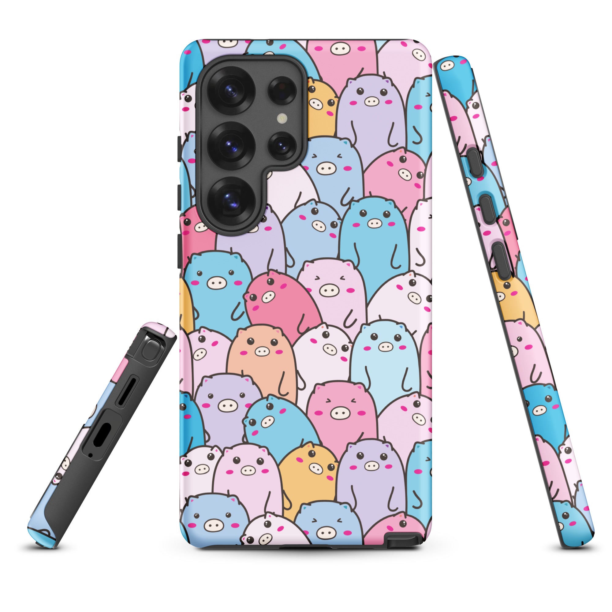 Pastel Piggy Pattern Tough Case for Samsung