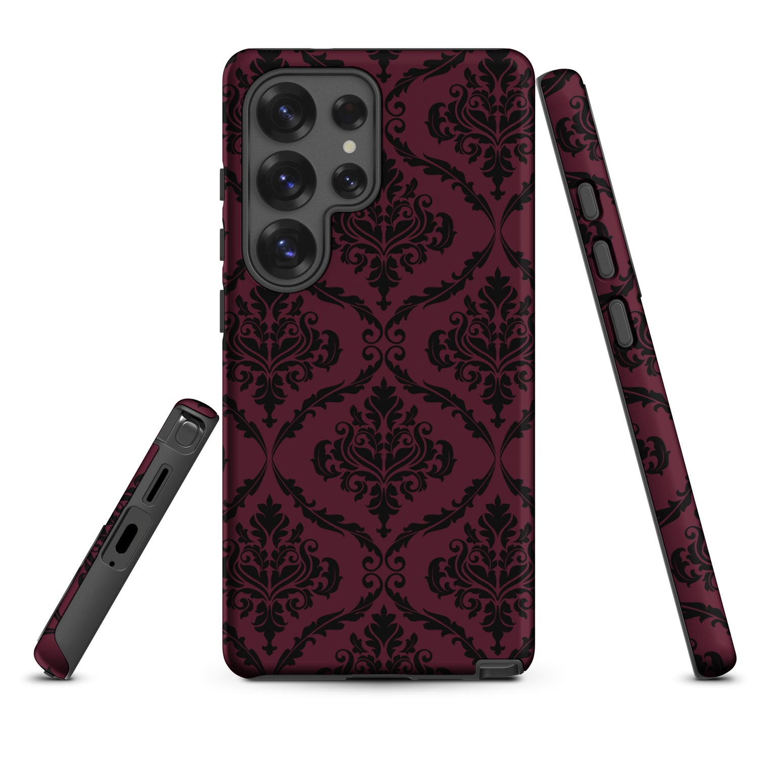 Burgundy Gothic Damask Tough Case for Samsung
