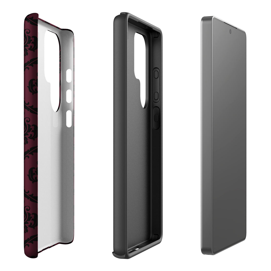 Burgundy Gothic Damask Tough Case for Samsung
