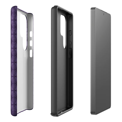 Dark Violet Gothic Heart and Skull Tough Case for Samsung