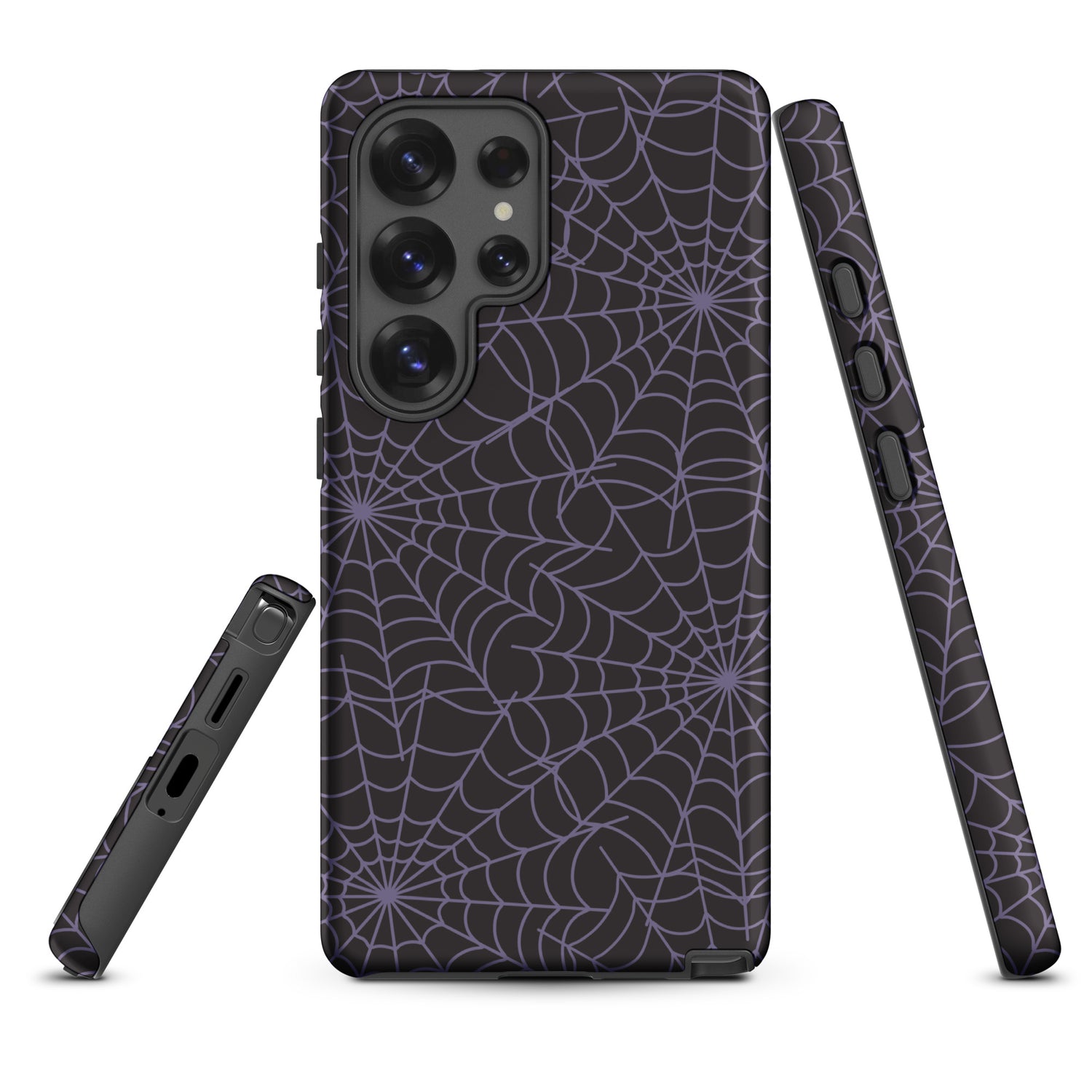 Dark Aesthetic Purple Spiderweb Tough Case for Samsung