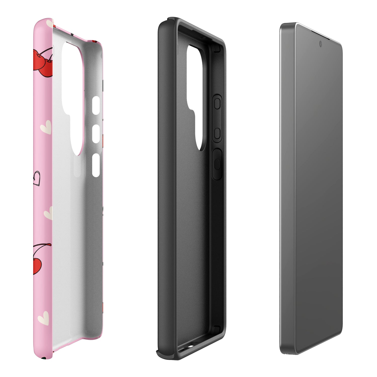 Pink Cherry Skulls &amp; Bats Tough Case for Samsung
