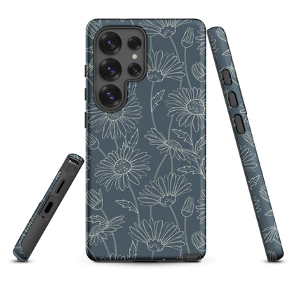 Slate Daisy Line Art Tough Case for Samsung
