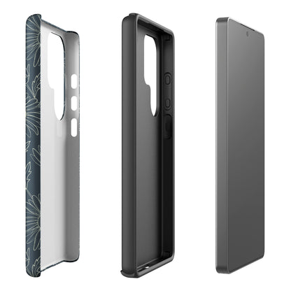 Slate Daisy Line Art Tough Case for Samsung