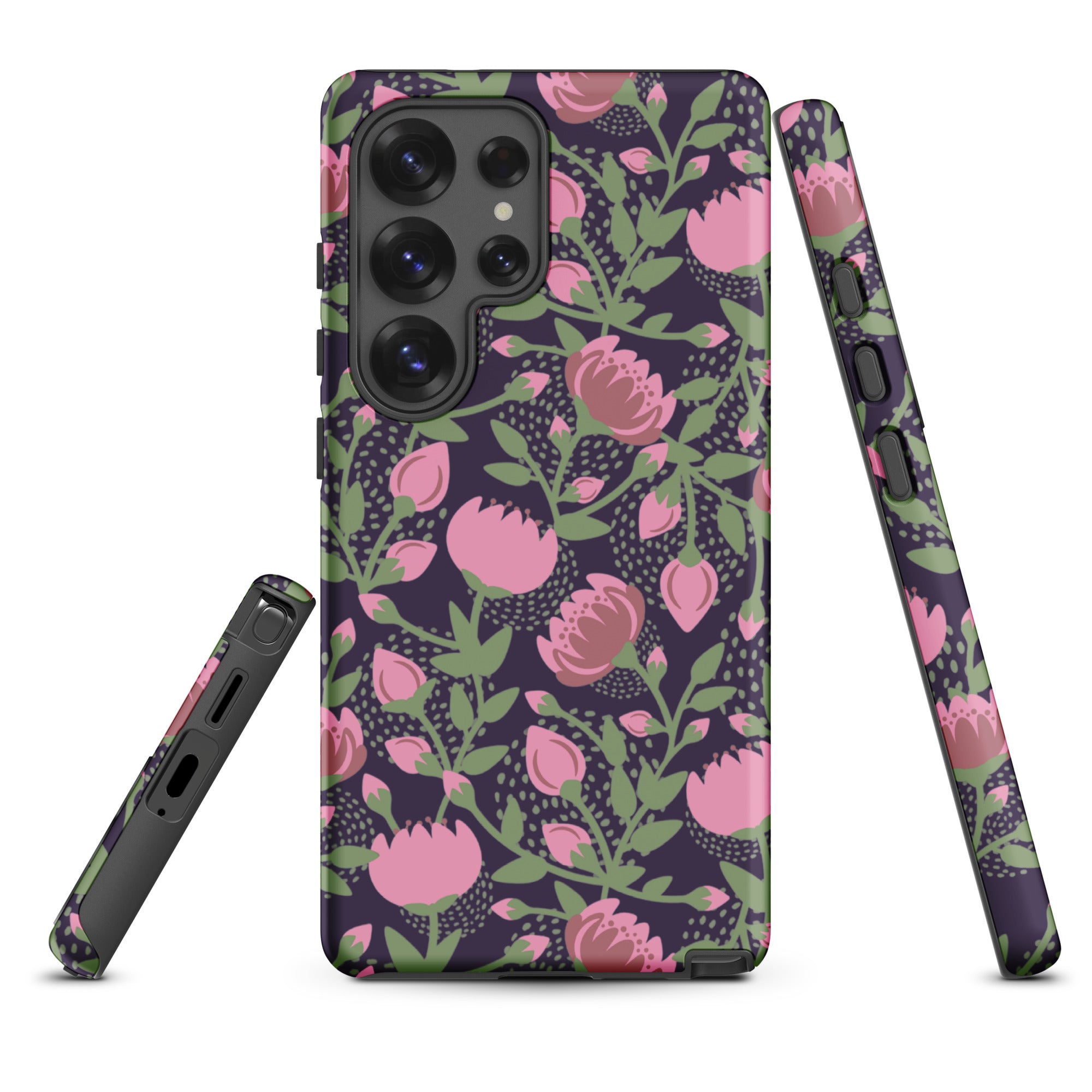 Deep Purple Pink Peony Tough Case for Samsung