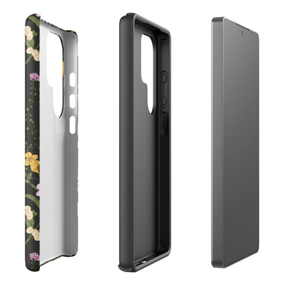 Dark Wildflower Floral Tough Case for Samsung