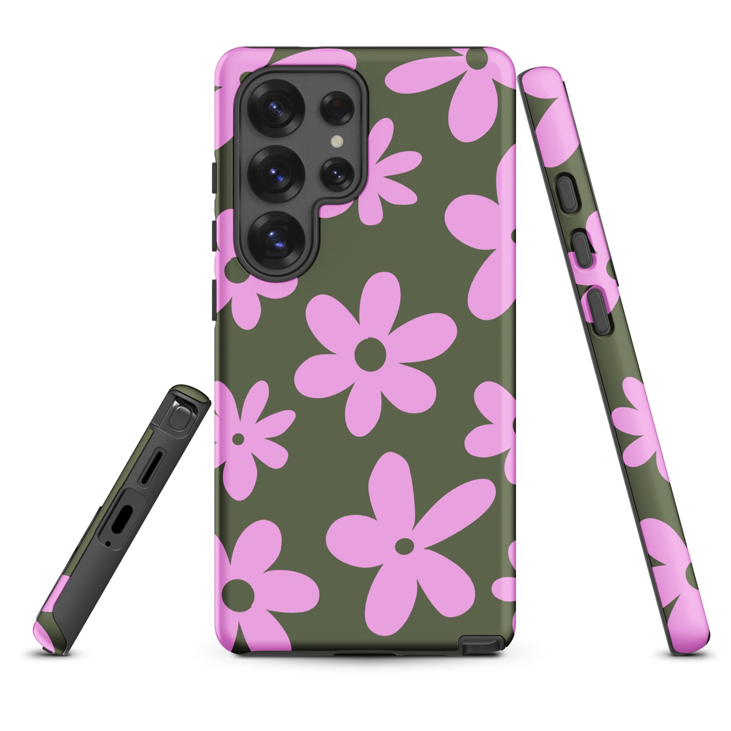 Olive Green Daisy Tough Case for Samsung