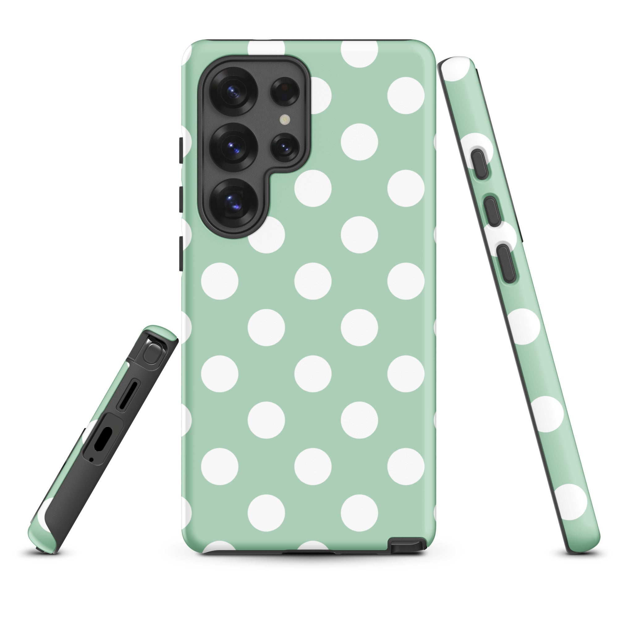 Mint Polka Dot Tough Case for Samsung