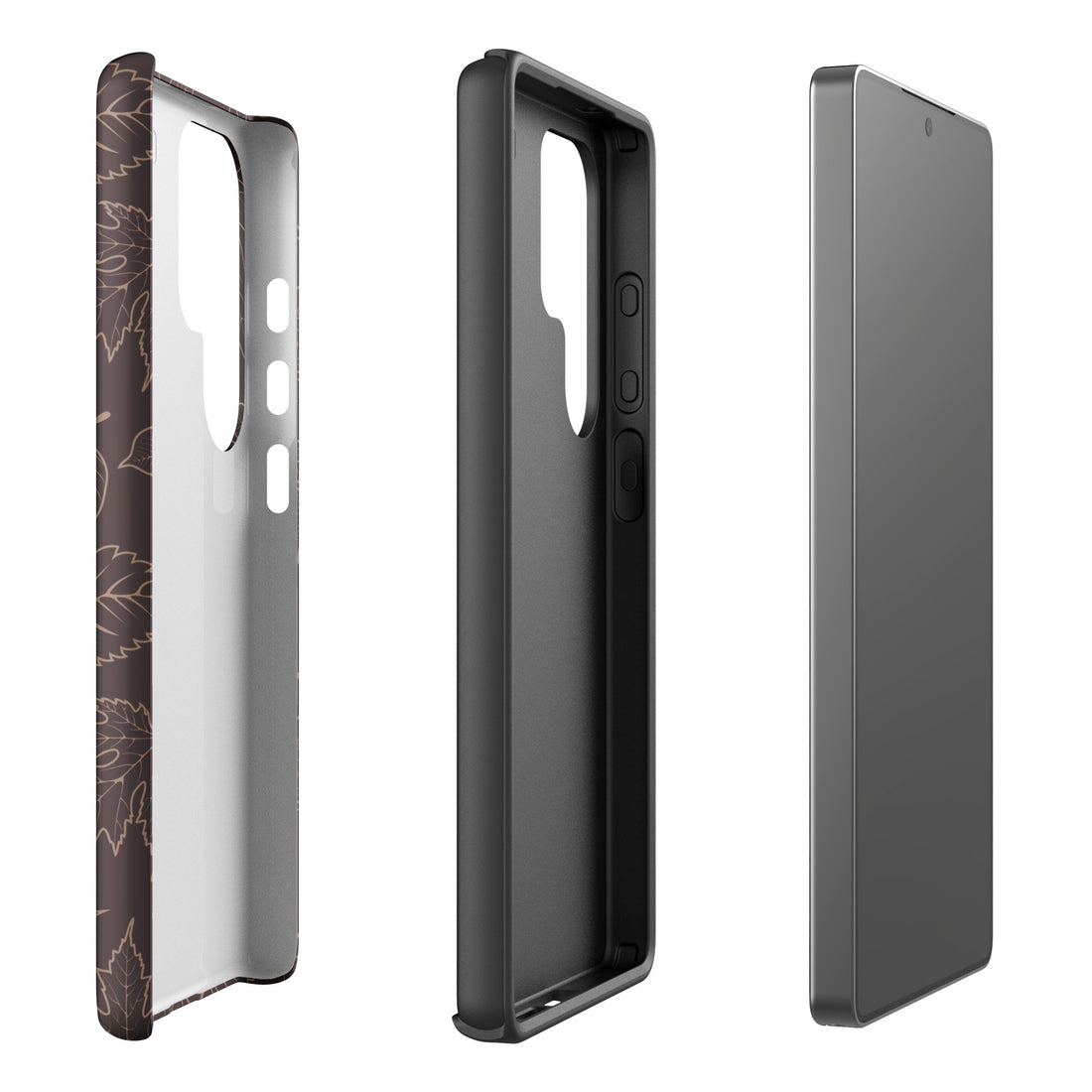 Brown Leaf Outline Tough Case for Samsung