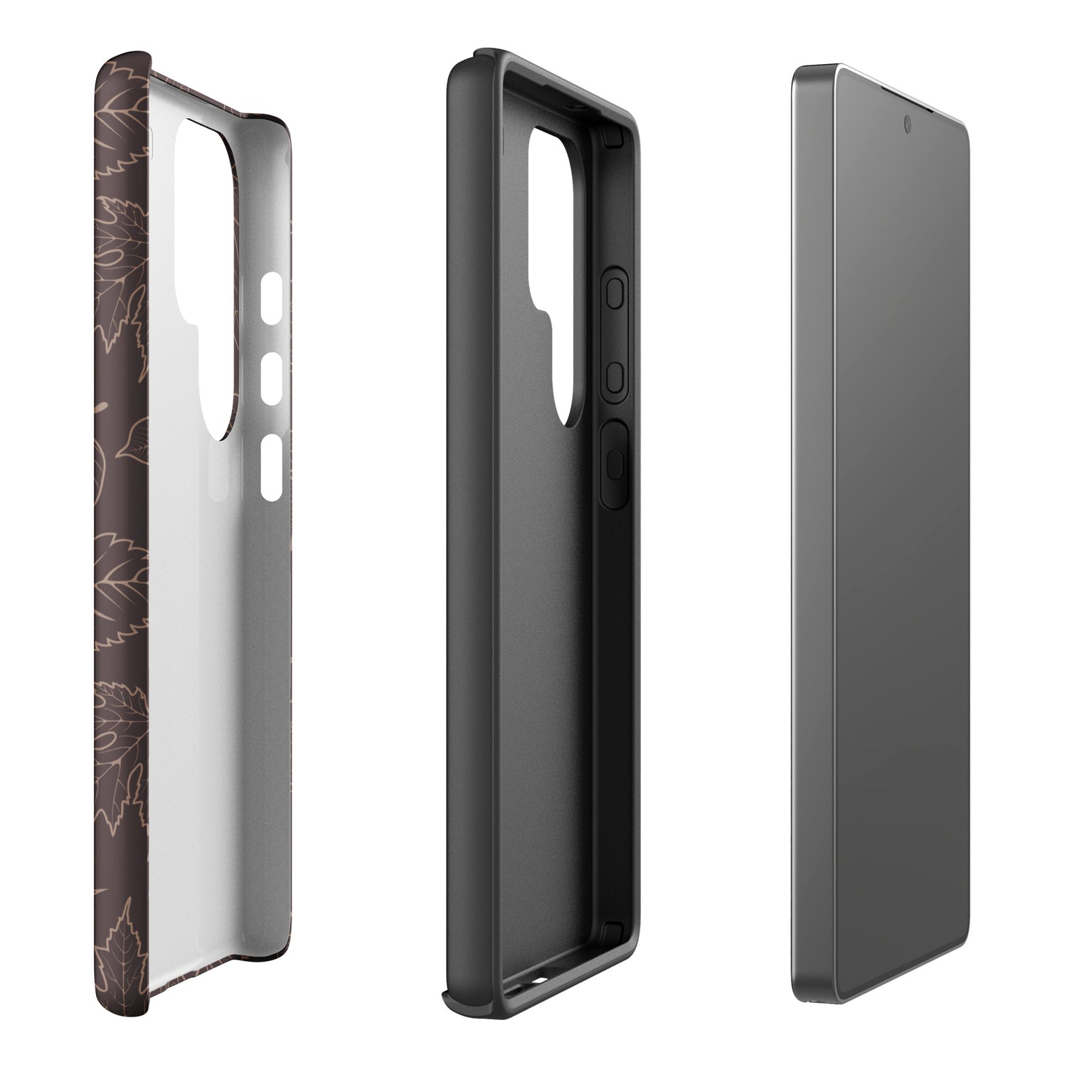 Brown Leaf Outline Tough Case for Samsung