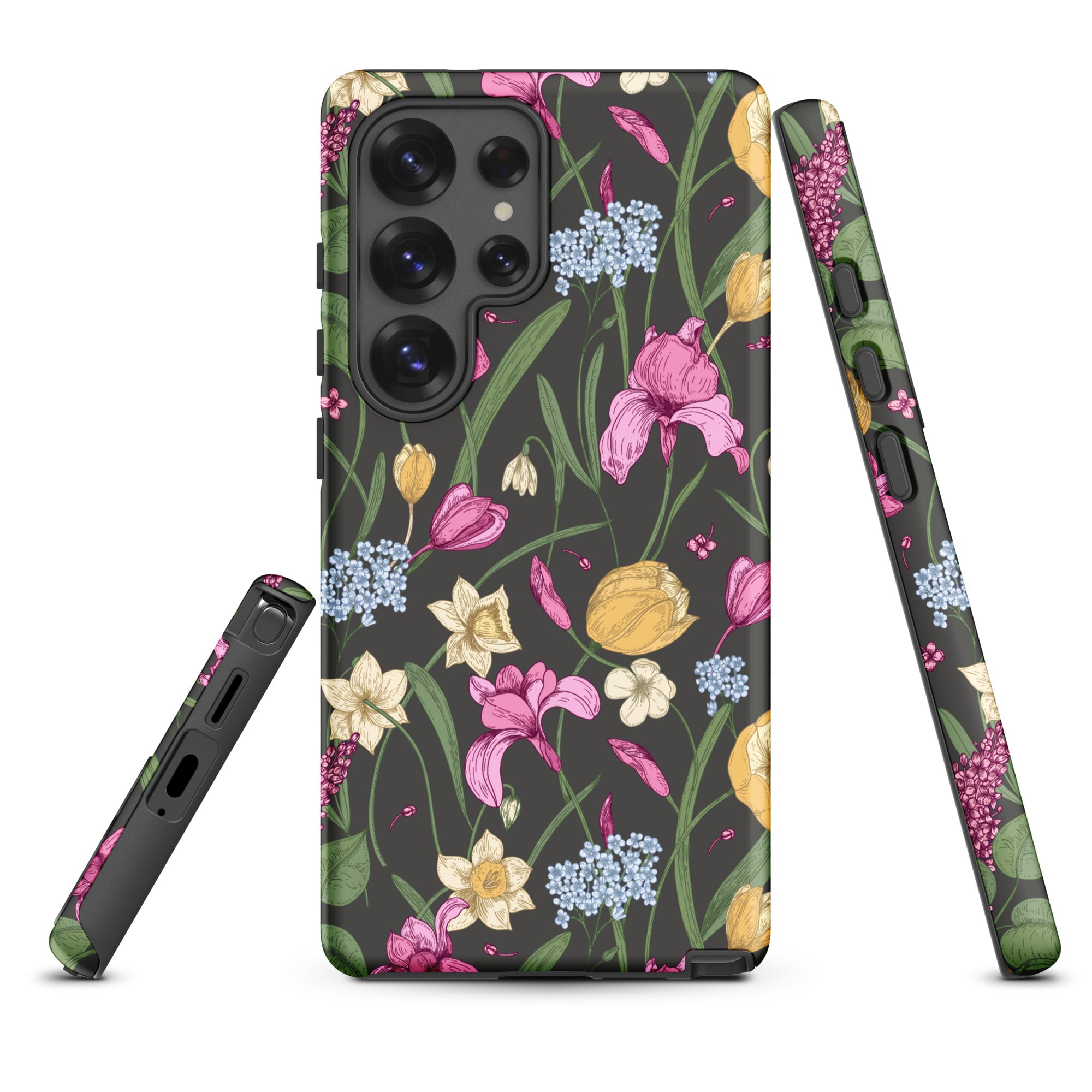 Charcoal Spring Garden Floral Tough Case for Samsung