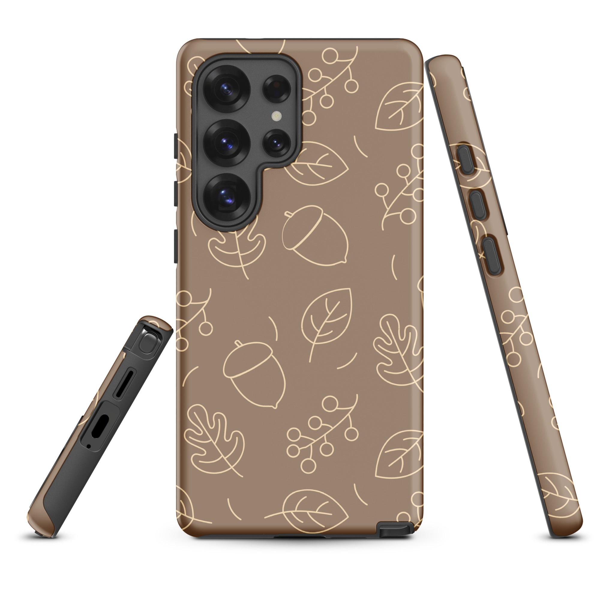 Taupe Cream Autumn Acorn Tough Case for Samsung