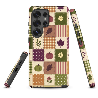 Autumn Patchwork Pumpkin Tough Case for Samsung