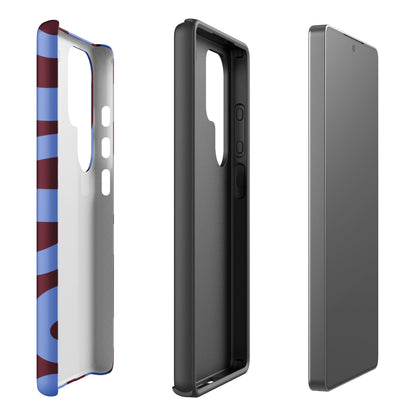 Burgundy Blue Abstract Wave Tough Case for Samsung