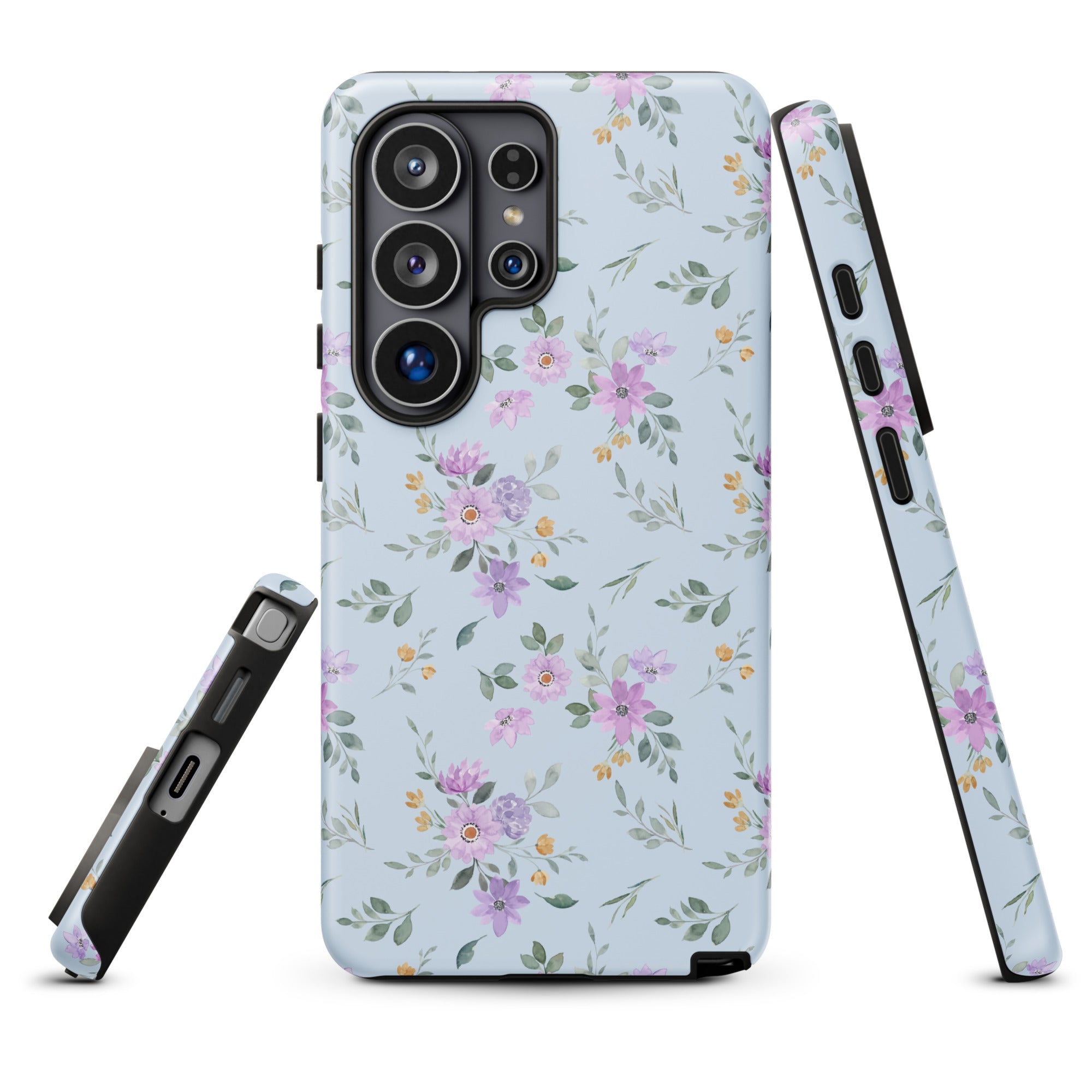 a phone case with a floral pattern on it.