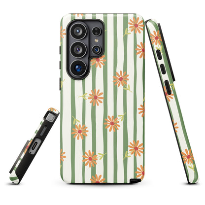 Daisy Stripe Tough Case for Samsung