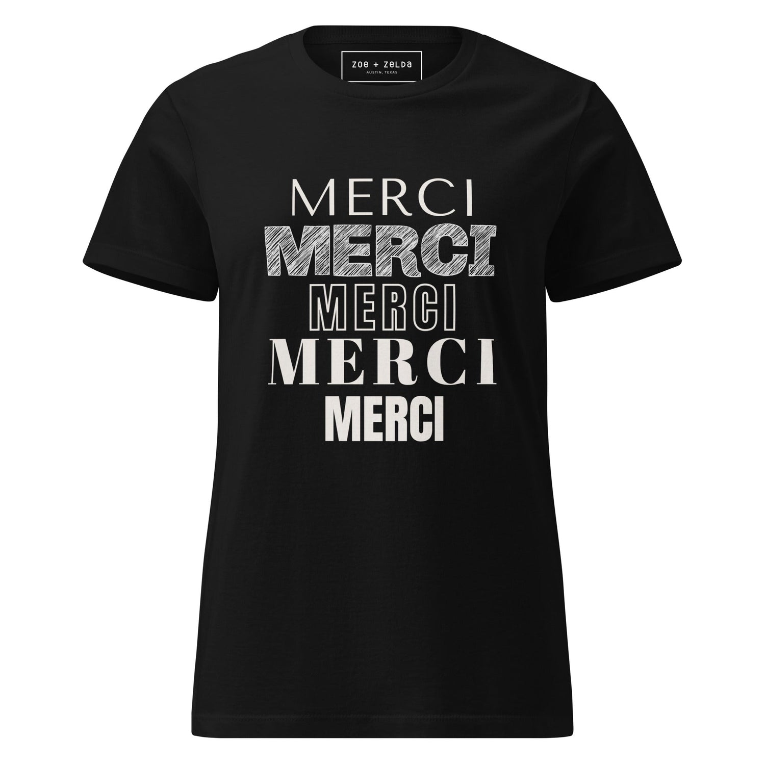 Merci Text Graphic Tee